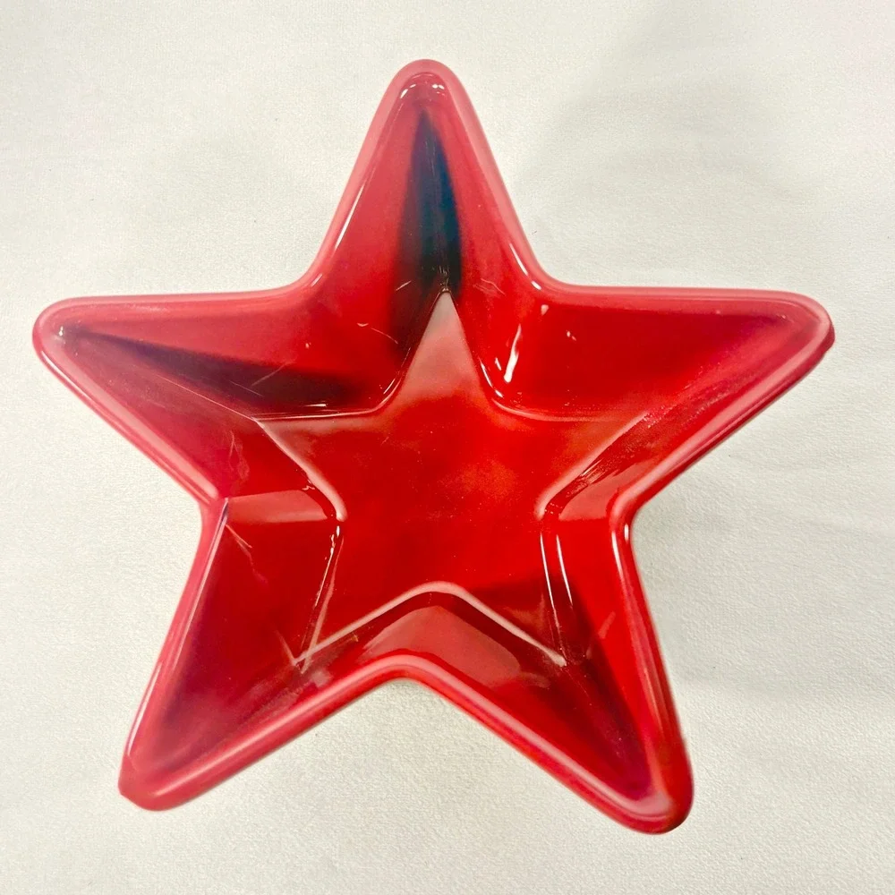 Longaberger Star Bowl Paprika 7 in Woven Traditions for Dips Candy Serving‎ Dish